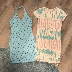 Cat & Jack Blue and Cream Kids Casual Dresses